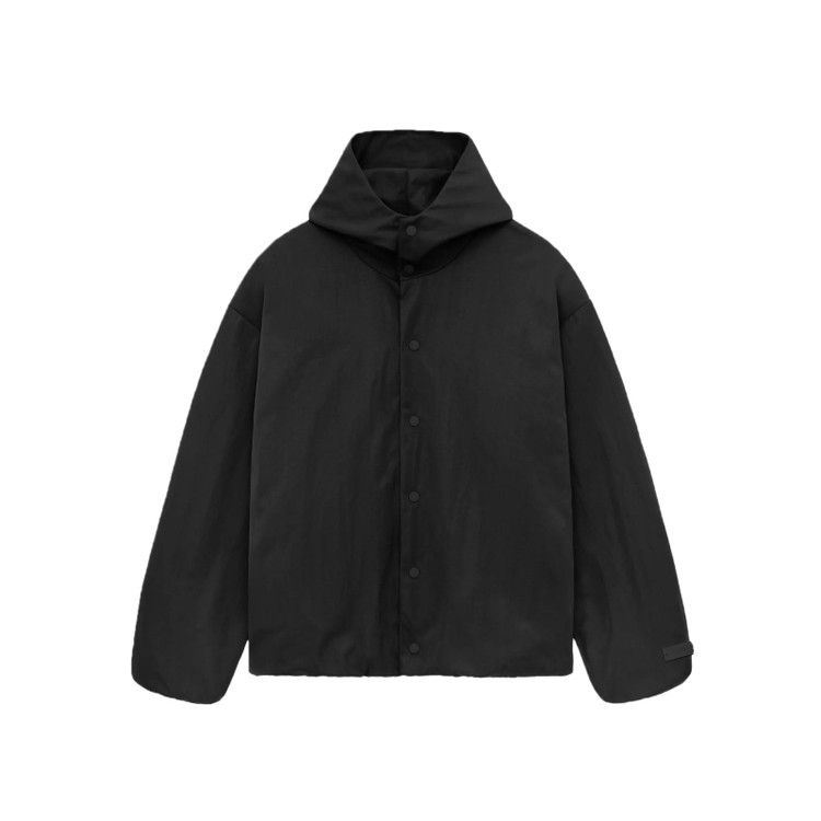 جکتکلاهدار Fear of God ESSENTIALS Fear of God Essentials Black Textured Nylon Hooded Jacket