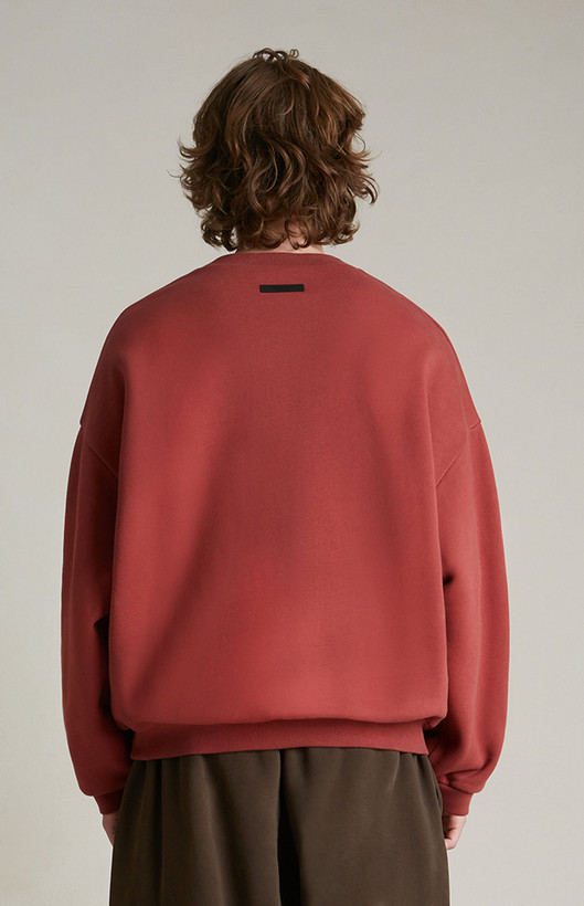 Fear of God ESSENTIALS Crimson Fleece Crew Neck Sweatshirt