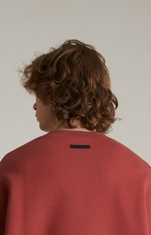 Fear of God ESSENTIALS Crimson Fleece Crew Neck Sweatshirt