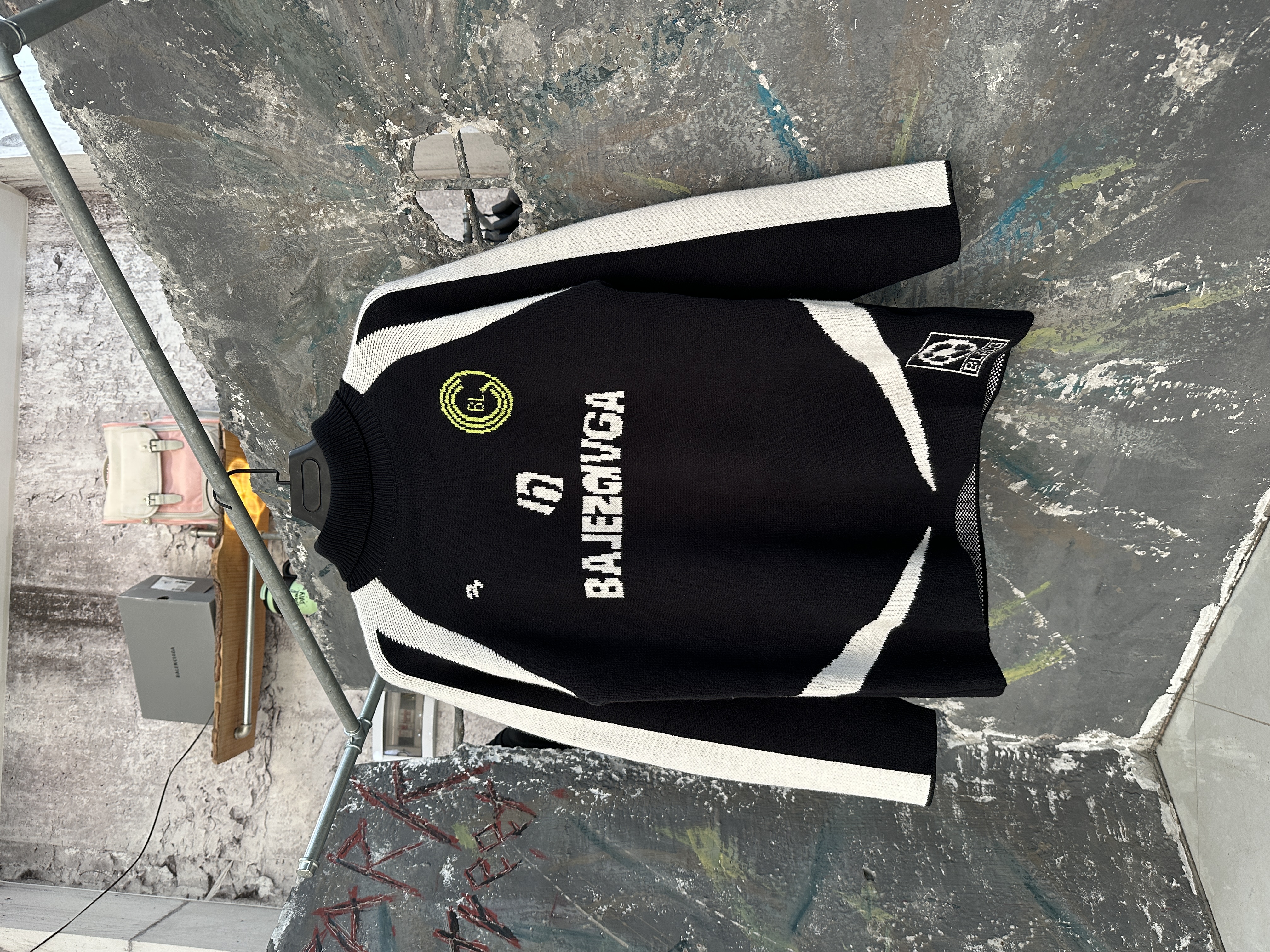 Logo Football Kit Turtle Neck Sweater BALENCIAGA